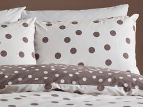 Catherine Lansfield Polka Dot Chocolate Single Duvet Cover Set4