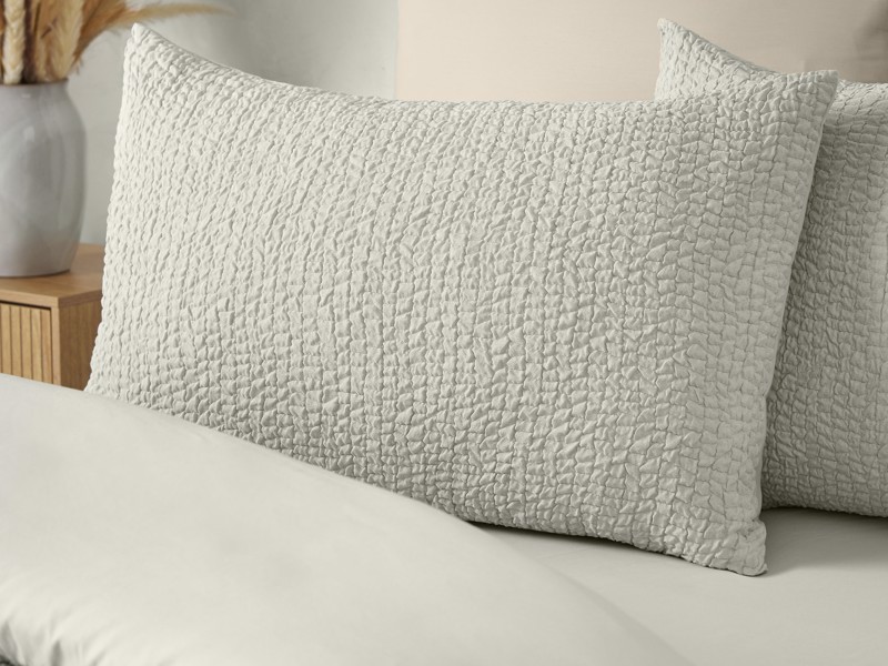 Catherine Lansfield Crinkle Seersucker Green Duvet Cover Set2