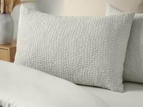 Catherine Lansfield Crinkle Seersucker Green Duvet Cover Set2