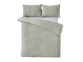 Catherine Lansfield Crinkle Seersucker Green Duvet Cover Set5