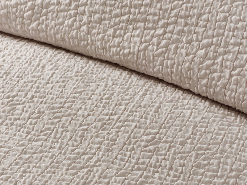 Catherine Lansfield Crinkle Seersucker Natural Duvet Cover Set3