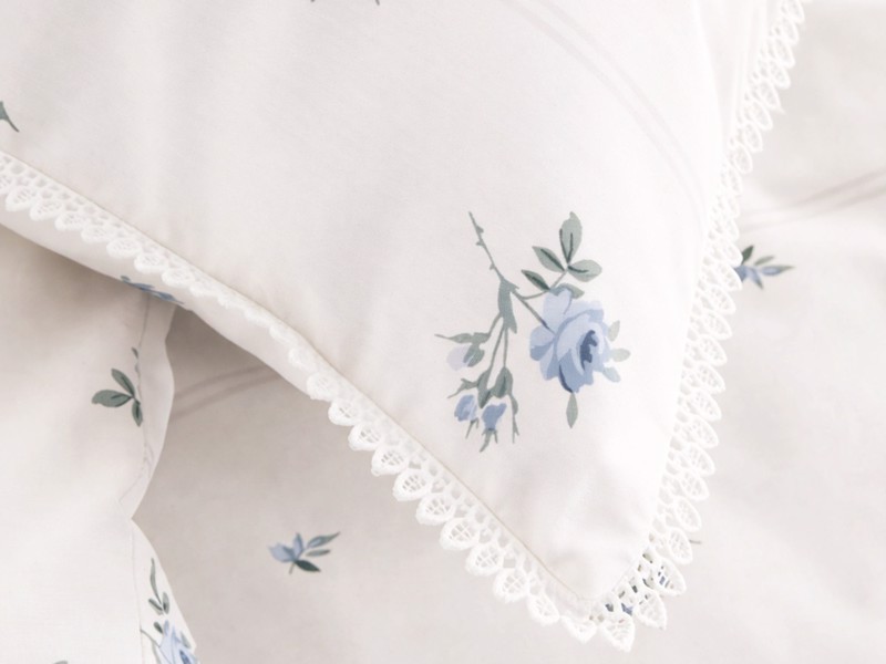 Bianca Fine Linens Vintage Rosebud Blue Duvet Cover Set3