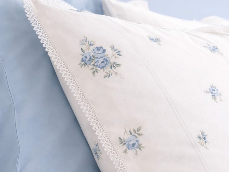 Bianca Fine Linens Vintage Rosebud Blue Duvet Cover Set5