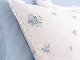 Bianca Fine Linens Vintage Rosebud Blue Duvet Cover Set5
