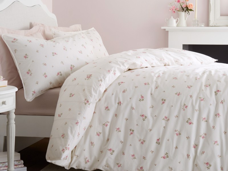Bianca Fine Linens Vintage Rosebud Pink Duvet Cover Set4
