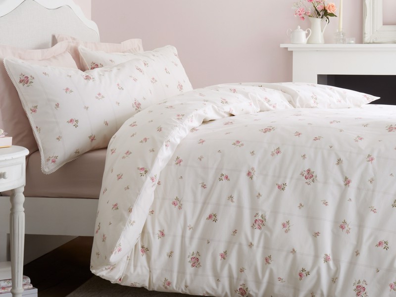 Bianca Fine Linens Vintage Rosebud Pink Duvet Cover Set6