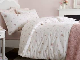 Bianca Fine Linens Vintage Rosebud Pink Duvet Cover Set1