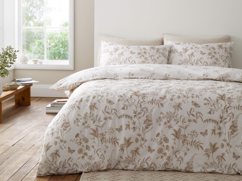 Bianca Fine Linens Thea Floral Natural Duvet Cover Set5