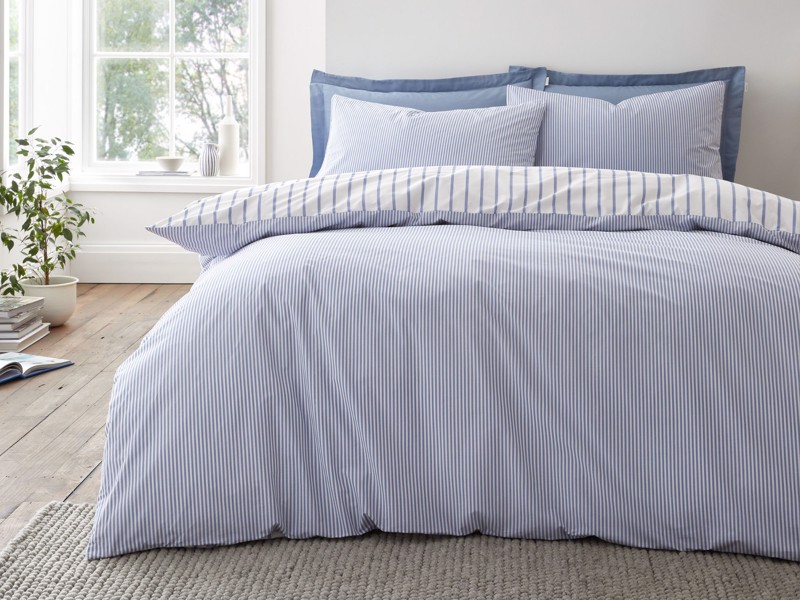 Bianca Fine Linens Hampton Stripe Blue Duvet Cover Set3