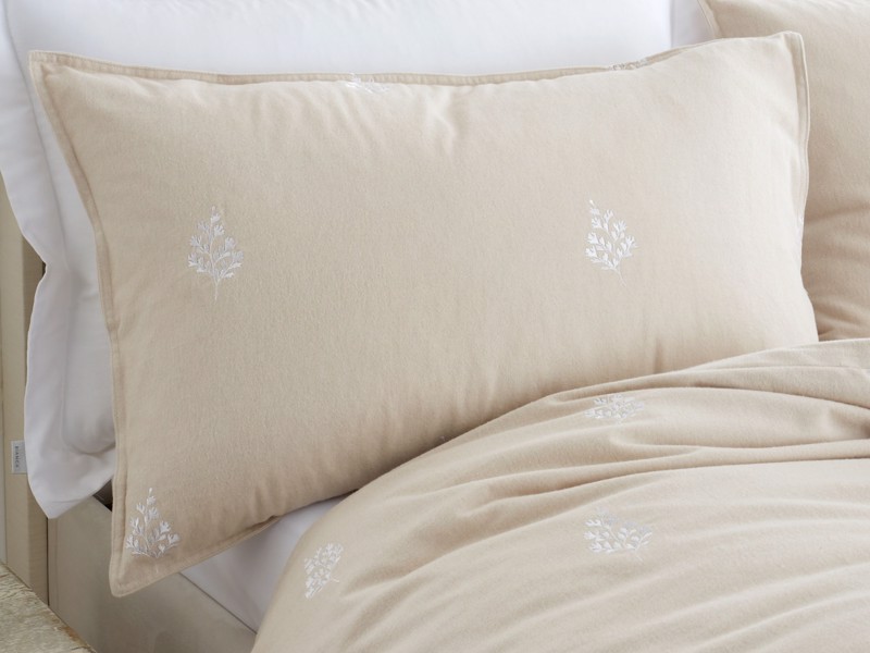 Bianca Fine Linens Brushed Embroidery Leaf Duvet Cover Set3