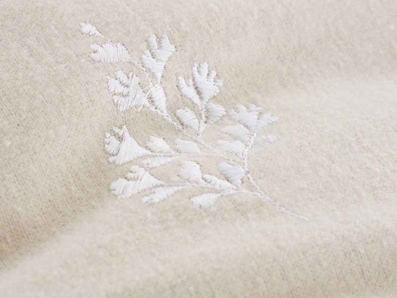 Bianca Fine Linens Brushed Embroidery Leaf Duvet Cover Set4