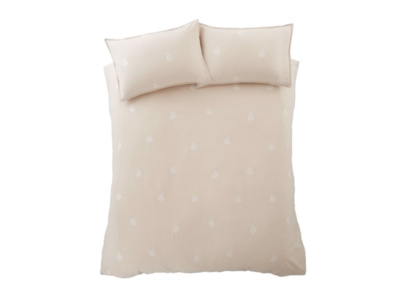 Bianca Fine Linens Brushed Embroidery Leaf Duvet Cover Set5