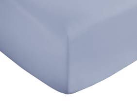 Bianca Fine Linens 400TC Cotton Sateen Blue Fitted Bed Sheet1