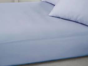 Bianca Fine Linens 400TC Cotton Sateen Blue Fitted Bed Sheet2