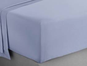 Bianca Fine Linens 400TC Cotton Sateen Blue Fitted Bed Sheet3