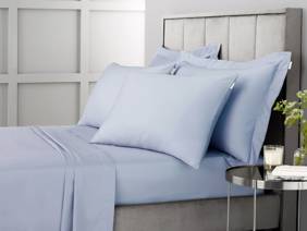 Bianca Fine Linens 400TC Cotton Sateen Blue Pillowcases1