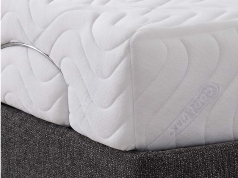 Adjust-A-Bed Adjustable Single Size - CLEARANCE STOCK - Sierra Charcoal Repton Headboard and Ortho Memory Adjustable Bed2