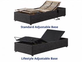 Adjust-A-Bed Adjustable Single Size - CLEARANCE STOCK - Sierra Charcoal Repton Headboard and Ortho Memory Adjustable Bed4