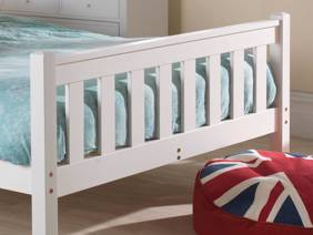 Friendship Mill Shaker White High Footend Wooden Bed Frame3