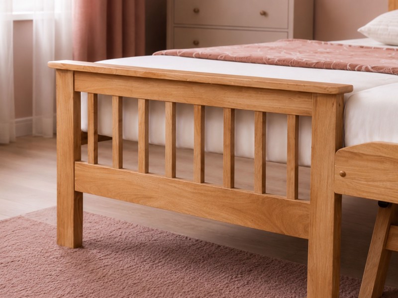 Land Of Beds Pentre Oak Wooden Guest Bed3