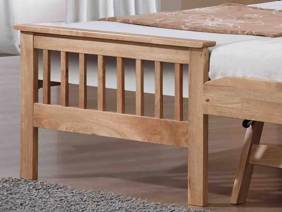 Land Of Beds Pentre Oak Wooden Single Guest Bed2
