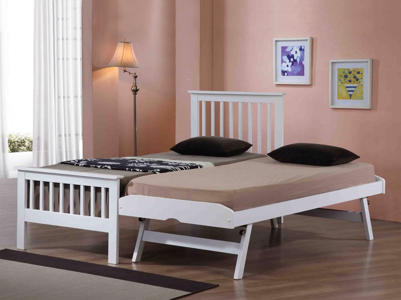 Land Of Beds Pentre White Wooden Guest Bed1