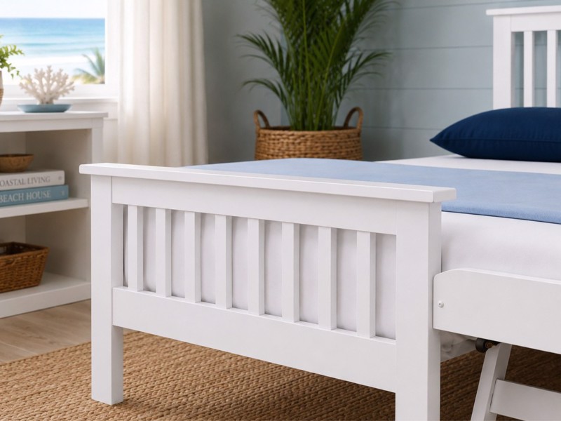 Land Of Beds Pentre White Wooden Guest Bed3
