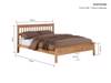 Land Of Beds Pentre Oak Wooden Bed Frame5