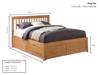 Land Of Beds Pentre Fixed Drawer Oak Finish Wooden Bed Frame7