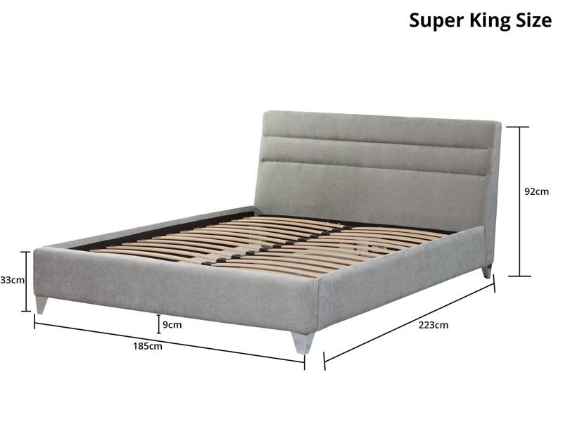 Tempur Genoa Fabric King Size Bed Frame7