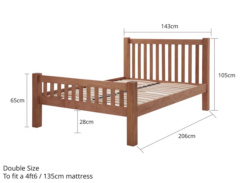 Land Of Beds Columbia Oak Wooden Bed Frame8