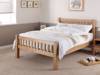 Land Of Beds Columbia Oak Wooden Bed Frame1