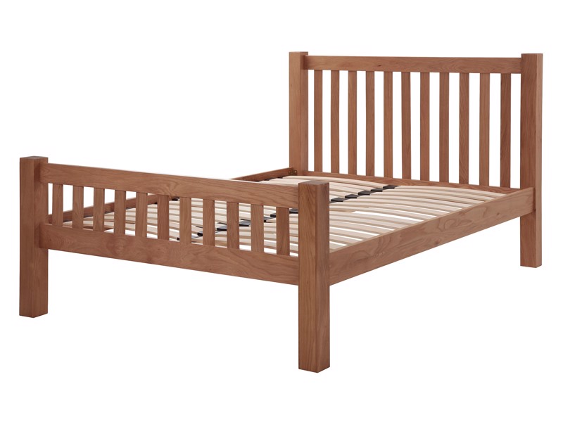 Land Of Beds Columbia Oak Wooden King Size Bed Frame5