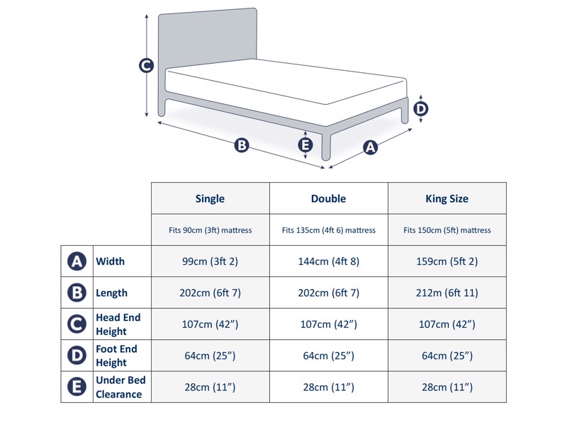 Land Of Beds Chandler Oak Wooden Bed Frame7