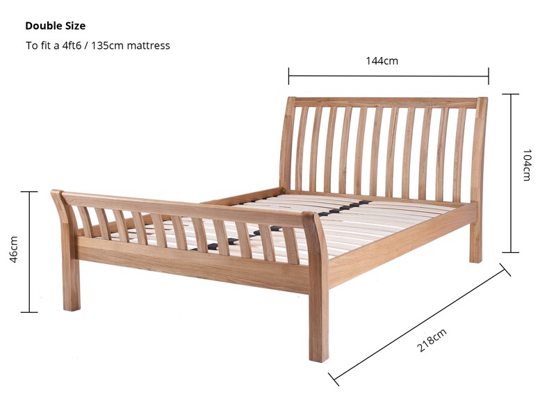 Land Of Beds Delaware Oak Wooden Bed Frame7