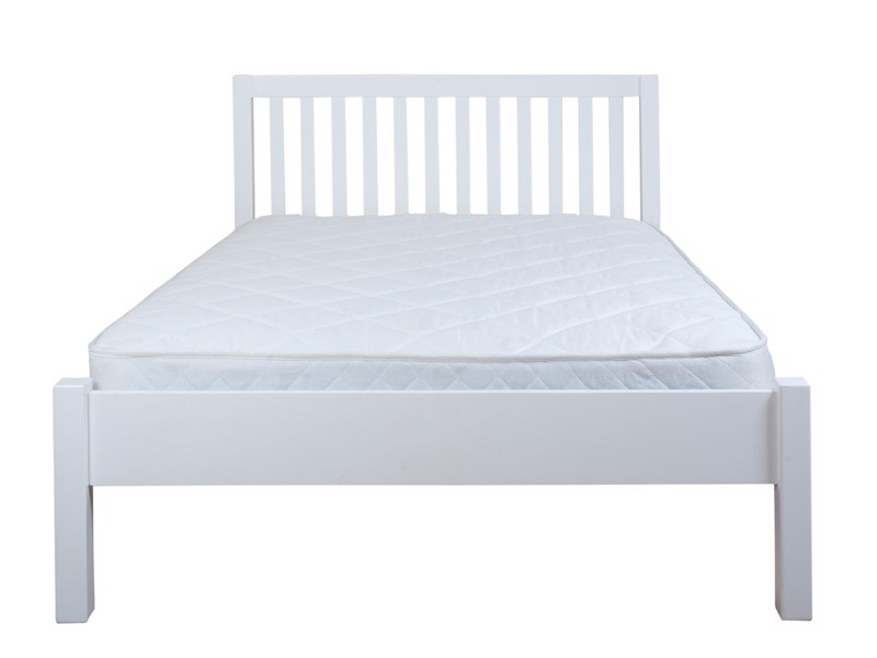 Land Of Beds Rio White Wooden Single Bed Frame2