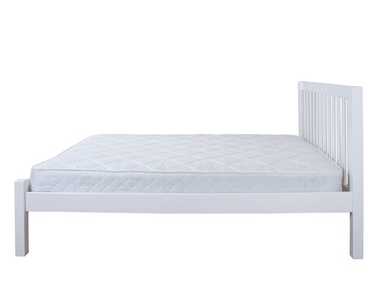 Land Of Beds Rio White Wooden Single Bed Frame3