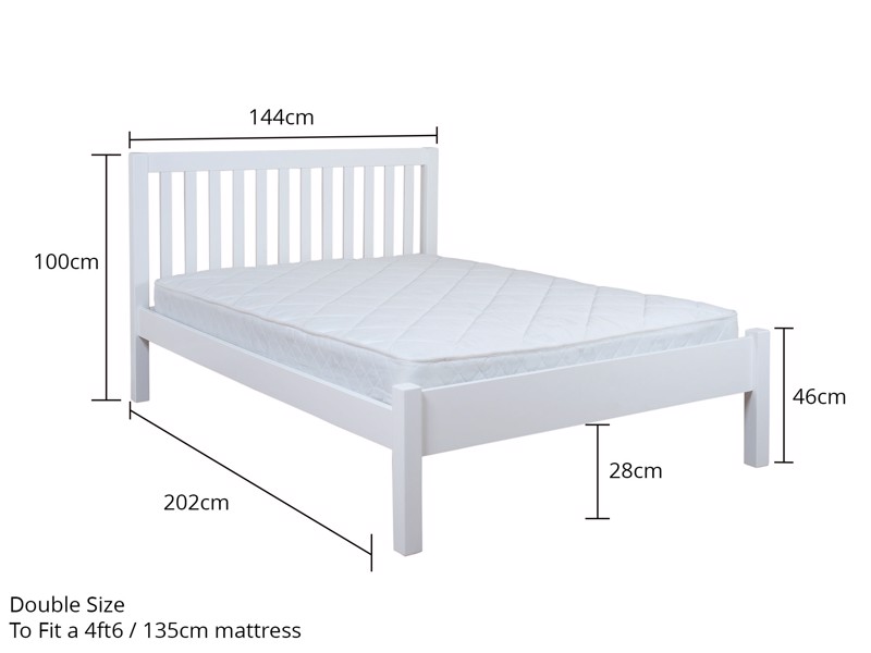 Land Of Beds Rio White Wooden Single Bed Frame5