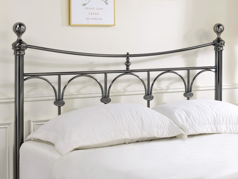 Land Of Beds Gladstone Nickel Metal King Size Bed Frame2