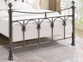 Land Of Beds Gladstone Nickel Metal Super King Size Bed Frame4