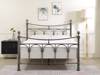 Land Of Beds Gladstone Nickel Metal Double Bed Frame3
