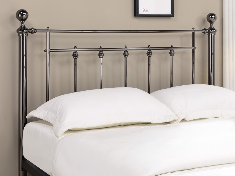 Land Of Beds Lawson Black Metal King Size Bed Frame2