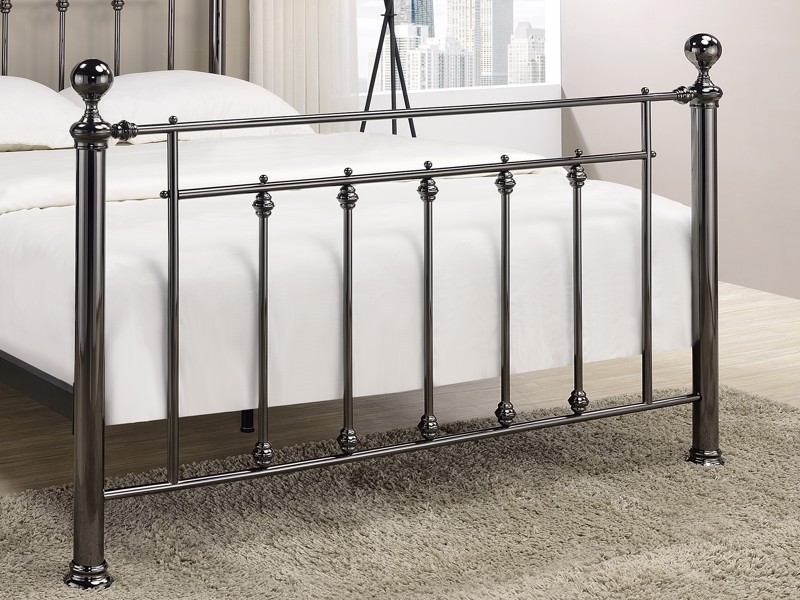 Land Of Beds Lawson Black Metal King Size Bed Frame4
