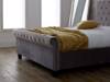 Land Of Beds Lesina Silver Fabric Bed Frame4