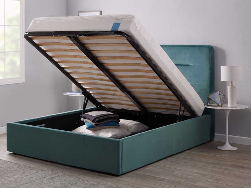 Tempur Linear Fabric Super King Size Ottoman Bed2