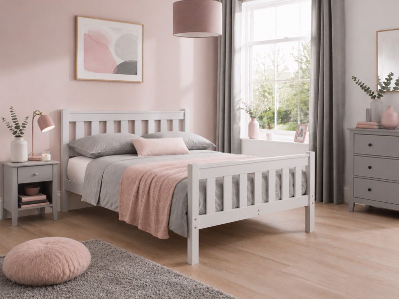 Friendship Mill Shaker Grey High Footend Wooden Bed Frame