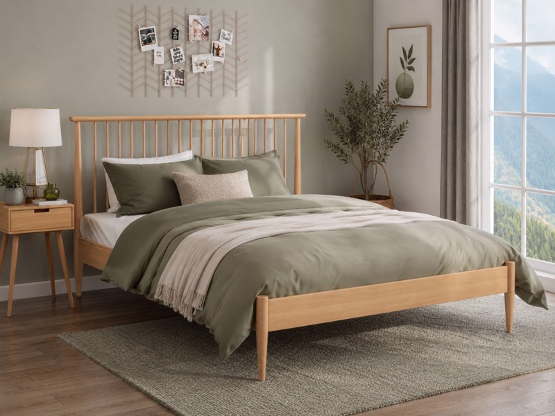 Land Of Beds Penrith Oak Wooden Bed Frame