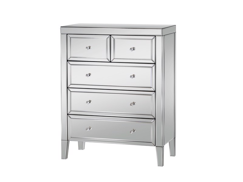 Land Of Beds Vesta Mirrored 3 and 2 Drawer Chest of Drawers