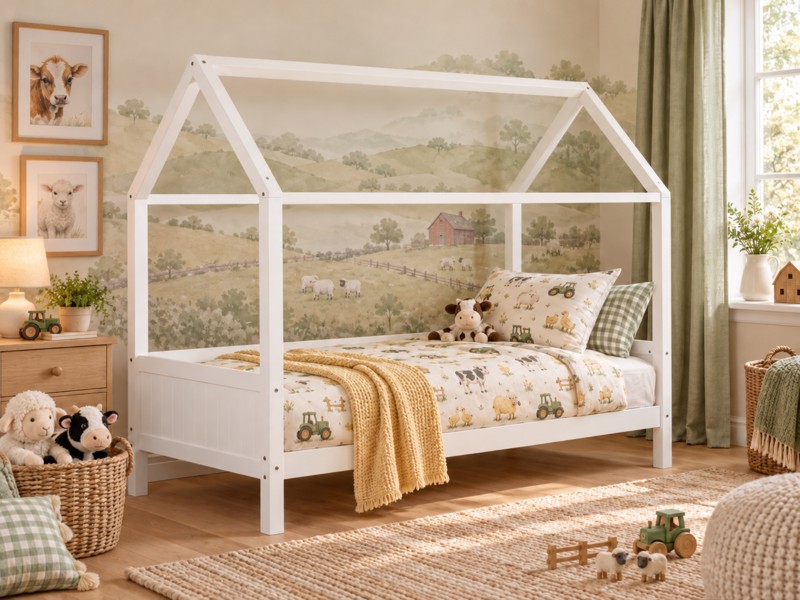 Land Of Beds Thornton Home White Wooden Kids Bed