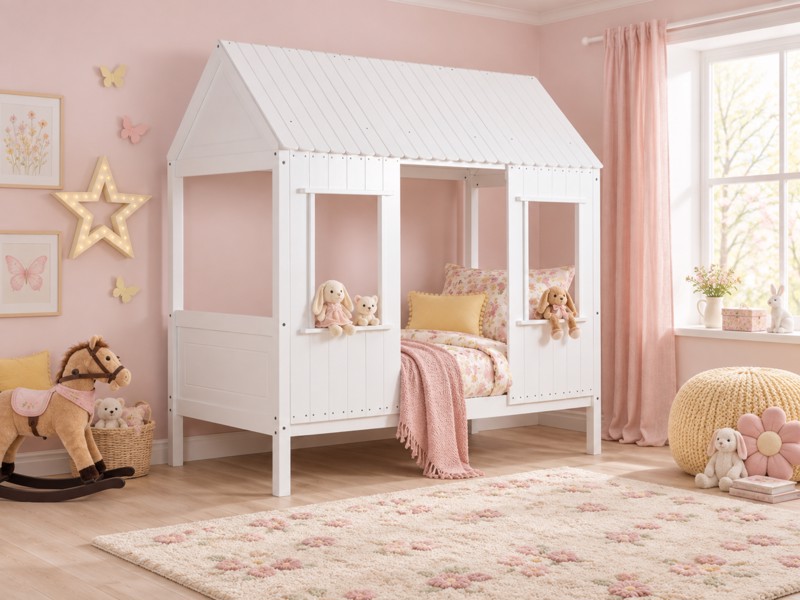 Land Of Beds Manor House White Wooden Kids Bed